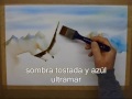 PINTANDO CON JUAN MIERES- pico Urriellu- Acuarela y espátula-watercolour