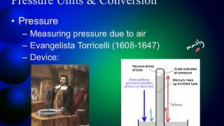 8-1 - Pressure, Temperature, Volume and Conversions
