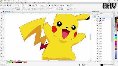 CorelDRAW - How to Draw Pikachu (Pokemon) in CorelDRAW