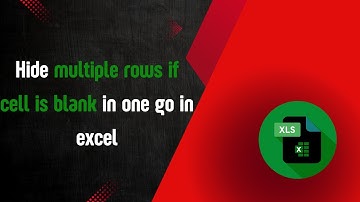 How to hide rows if cell is blank in Excel? one go #OnlyExcelTricks #ExcelShorts