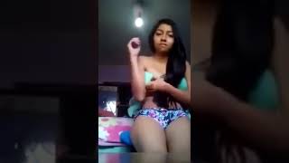 Indian girl removing bra