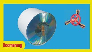 Cara Membuat Boomerang dari CD (Compact Disk) di Rumah | Mainan (Toy) | Homemade
