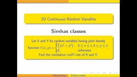 Correlation coefficient between 2 D Continuous Random variables X and Y problem 2