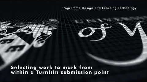 Marking with TurnItIn - Selecting work to mark from within a TurnItIn submission point