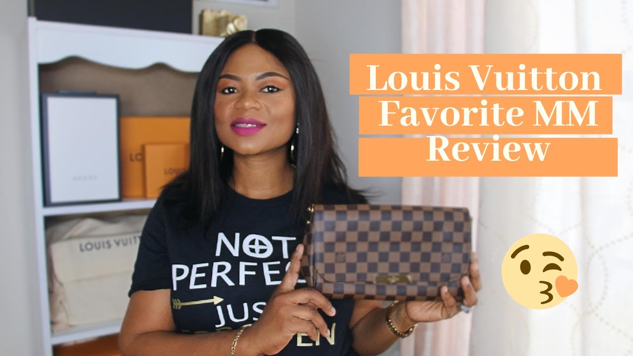 LOUIS VUITTON FAVORITE MM REVIEW, What's in my bag, strap options &  modeling shots!