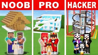 Minecraft NOOB vs PRO vs HACKER: SICHERSTE FAMILIEN HAUS BAU CHALLENGE in Minecraft