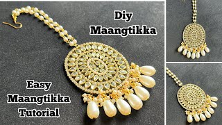 Diy Maangtikka making at home | Easy Tutorials | How to make Maangtikka | Diy by Kavita