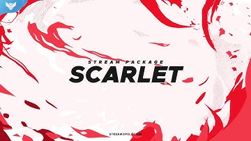 StreamSpell | Scarlet Stream Package │ Twitch Overlays for OBS Studio, Streamlabs