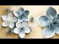 Paper flower with gorgeous flower center  easy paper flowers  christmas decorations