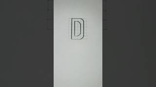 Double stroke vertical capital letters D #shorts #youtubeshorts #shortsvideo #lettering