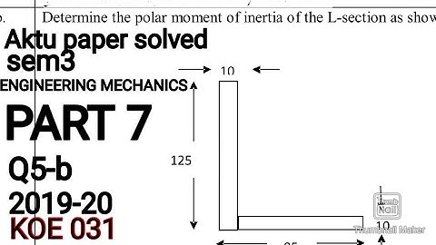#AKTUSOLVEDPAPER#ENGINEERINGMECHANICS#2019-2020#SEM3#SUBJECTCODE#KOE031#PART7#SECTION-C#Q-5 b.