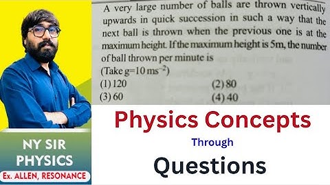 A very large number of balls are thrown vertically upwards in quick succession in such a way that