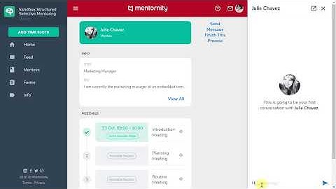 How to send a direct message to a mentee. - Mentor guidebook - Mentornity Mentoring Software