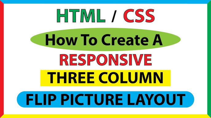 How To Create A Responsive 4 Column Website Layout Using Html And Css *2023  - Youtube