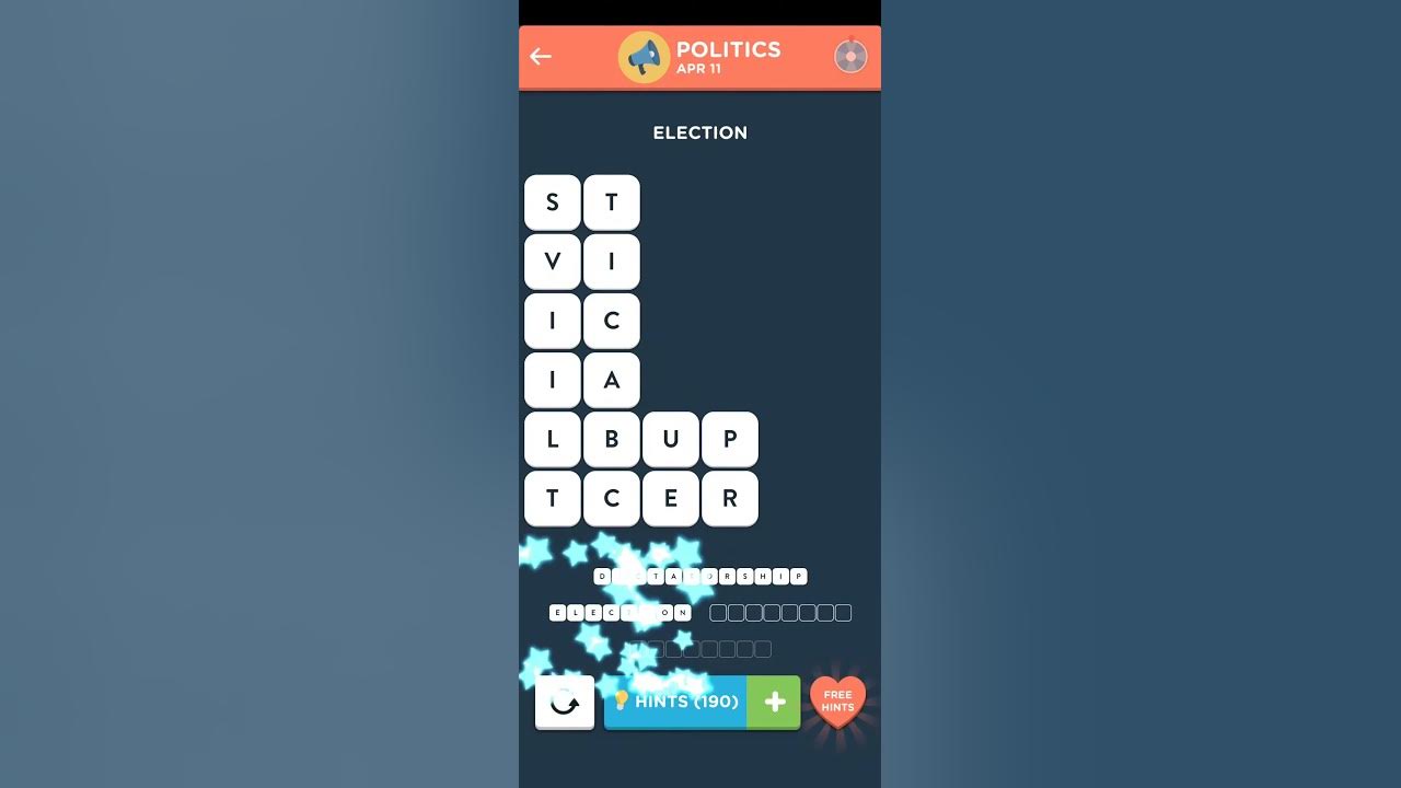 WordBrain 2 Daily April 11 2024 Answers [POLITICS] YouTube