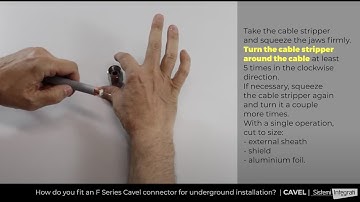 How to fit an F Series Cavel connector for underground installation