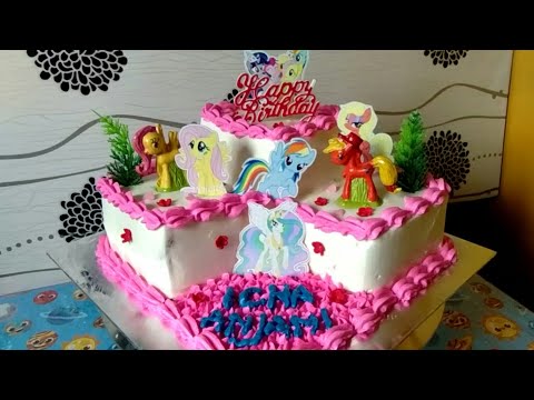 Dekorasi Kue Ultah My Little Pony 👸 Kue Ulang Tahun Kuda Poni Cake Warna Warni |LeNsCake Kdi. 