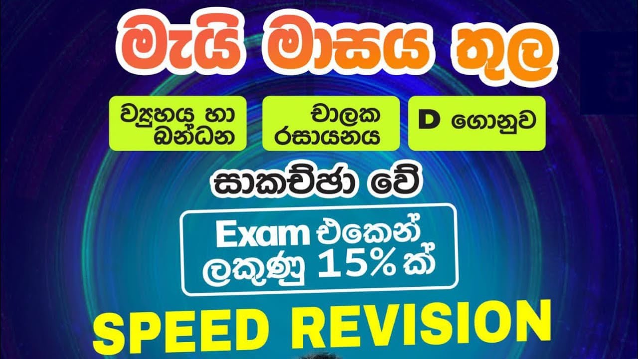 Speed Revision Speed Revision ආරම්භක සම්මන්ත්රණය.. - YouTube