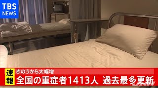 【速報】全国の重症者１４１３人 過去最多を更新