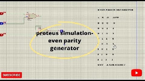 Proteus simulation- even parity generator