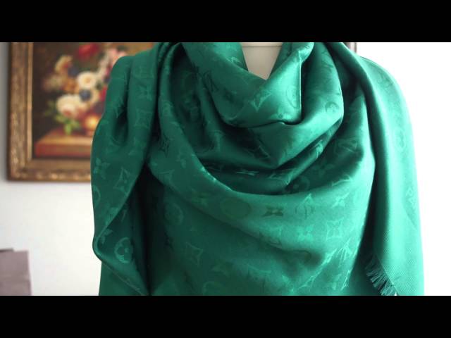 My naughty treat unboxing of a new to me Louis Vuitton denim blue shawl  wrap scarf so fabulous 