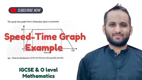 Speed-Time Graph | igcse past paper questions solved step by step