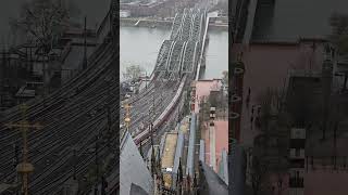 Eurostar (Thalys) TGV Crossing the Hohenzollern Bridge Over the Rhine River - 3/11/26