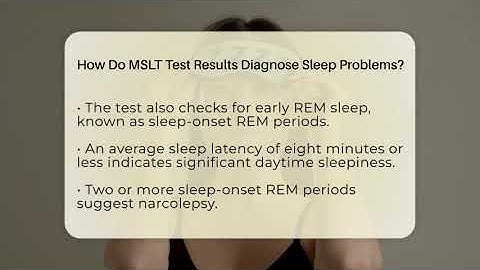 How Do MSLT Test Results Diagnose Sleep Problems? - Sleep Apnea Support Network