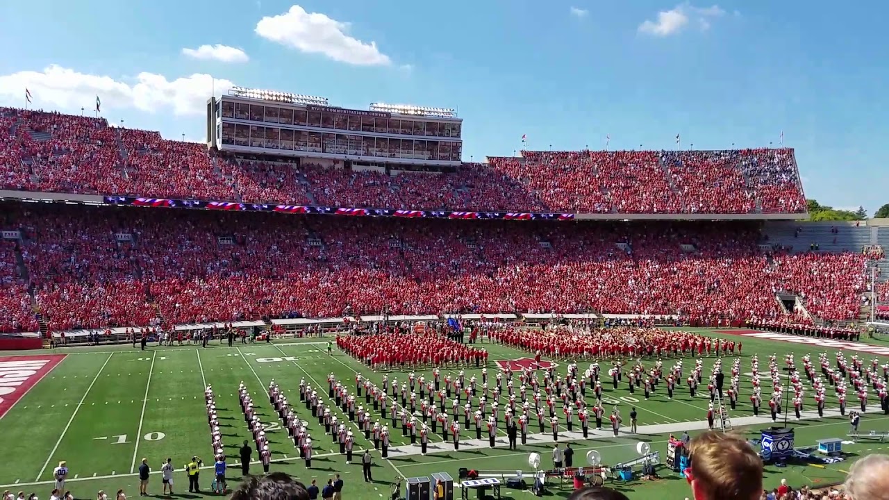 National Anthem With Flyover - Camp Randall Stadium Madison, Wisconsin ...