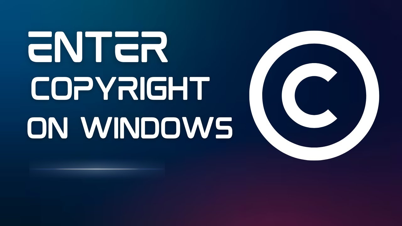 How to Type Copyright Symbol on Windows 11 Using Keyboard - YouTube