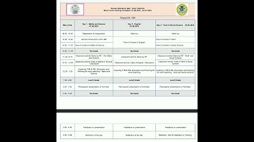 EE TRANING TIME TABLE CLASS 4 &5 TERM-I.