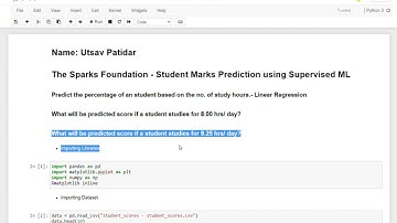 Student Marks Prediction Using Supervised ML