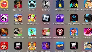 Roblox,Poppy Playtime 4,Scary Teacher 3D,Bendy Run,Scary Strange 3D,GTA VC,Stumble Guys,Free Fire... screenshot 4