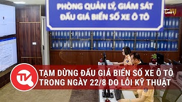Tạm dừng đấu giá biển số xe ô tô trong ngày 22/8 do lỗi kỹ thuật | Truyền hình Quốc hội Việt Nam