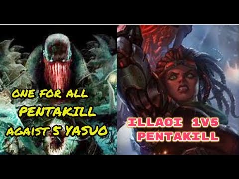 ONE FOR ALL PYKE PENTAKILL / 1V5 Illaoi / LoL Montage