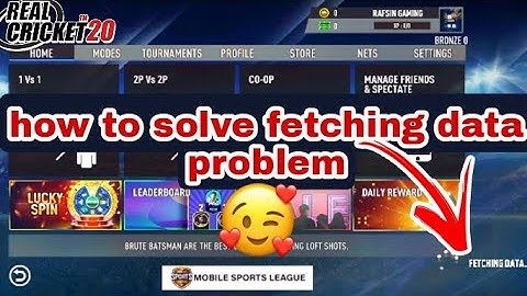 how to solve fetching data problem in real cricket | #realcricket#GamingWorld