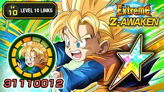 100% EZA TEQ SSJ GOTEN LEVEL 10 LINKS SHOWCASE! Dragon Ball Z Dokkan Battle