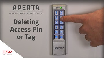 Aperta Keypad Door Entry: Deleting Access Pin or Tag 🔑