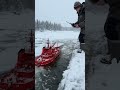 Polar Icebreaker on a Frozen Canal #ai #viral #viralvideo