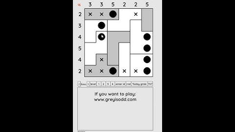 Grey is Odd - Today grids. Solution level 3 6X6 dated 06-10-2024 #logicpuzzles #logicgames  #games
