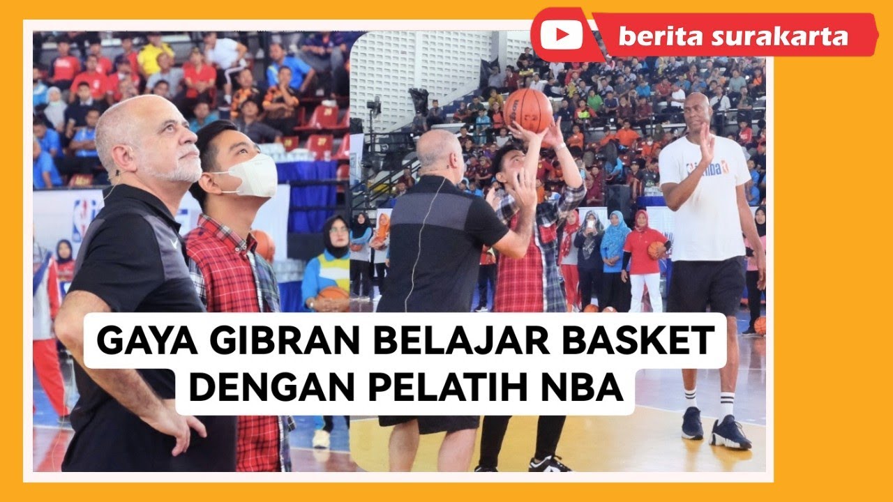 Momen Gibran Belajar Basket Langsung Dari Pelatih NBA Saat Pembukaan 