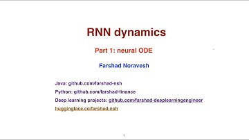 Part 1: neural ODE