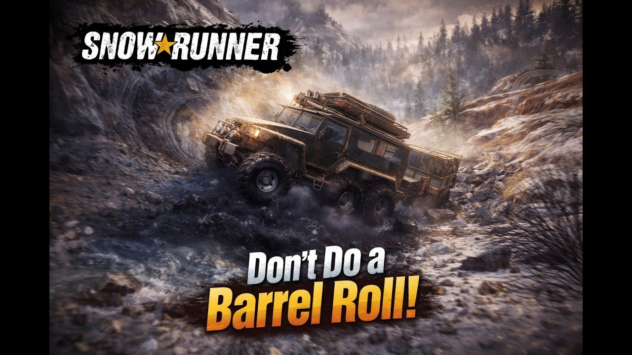 DON’T DO A BARREL ROLL! … but I did it on ICE with SUMMER MUD TIRES 😱❄️ with YAR 87 | Snowrunner
