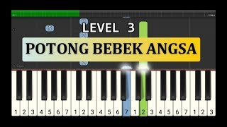 lagu piano potong bebek angsa - tutorial grade 3 - lagu daerah tradisional nusantara
