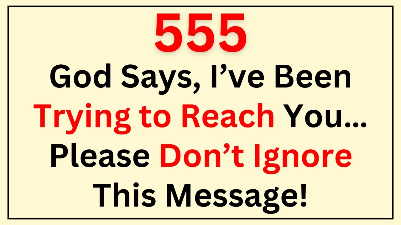 🕊️God Says: I’ve Been Trying to Reach You… Please Don’t Ignore This Message! #Jesus