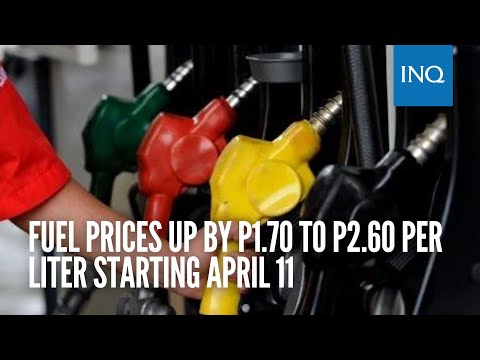 Fuel prices up by P1.70 to P2.60 per liter starting April 11 | #INQToday