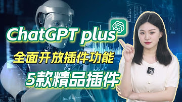 【TOP 5】ChatGPT plus全面开放插件功能 | 王炸级插件引爆AI世界 | 5款精品插件