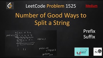 number of good ways to split a string leetcode | leetcode 1525