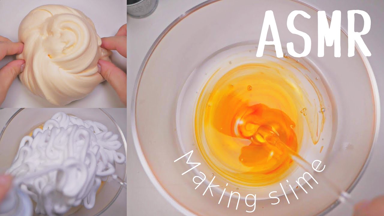 【ASMR】Making Fluffy Slime・スライム・슬라임・史萊姆【音フェチ】【No Talking】｜ASMR Sora