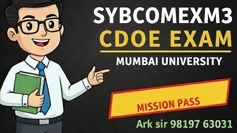 Sybcom sem3 Cdoe Exam |Mumbai University Exam| Imp Question |Paper Pattern |Ark sir